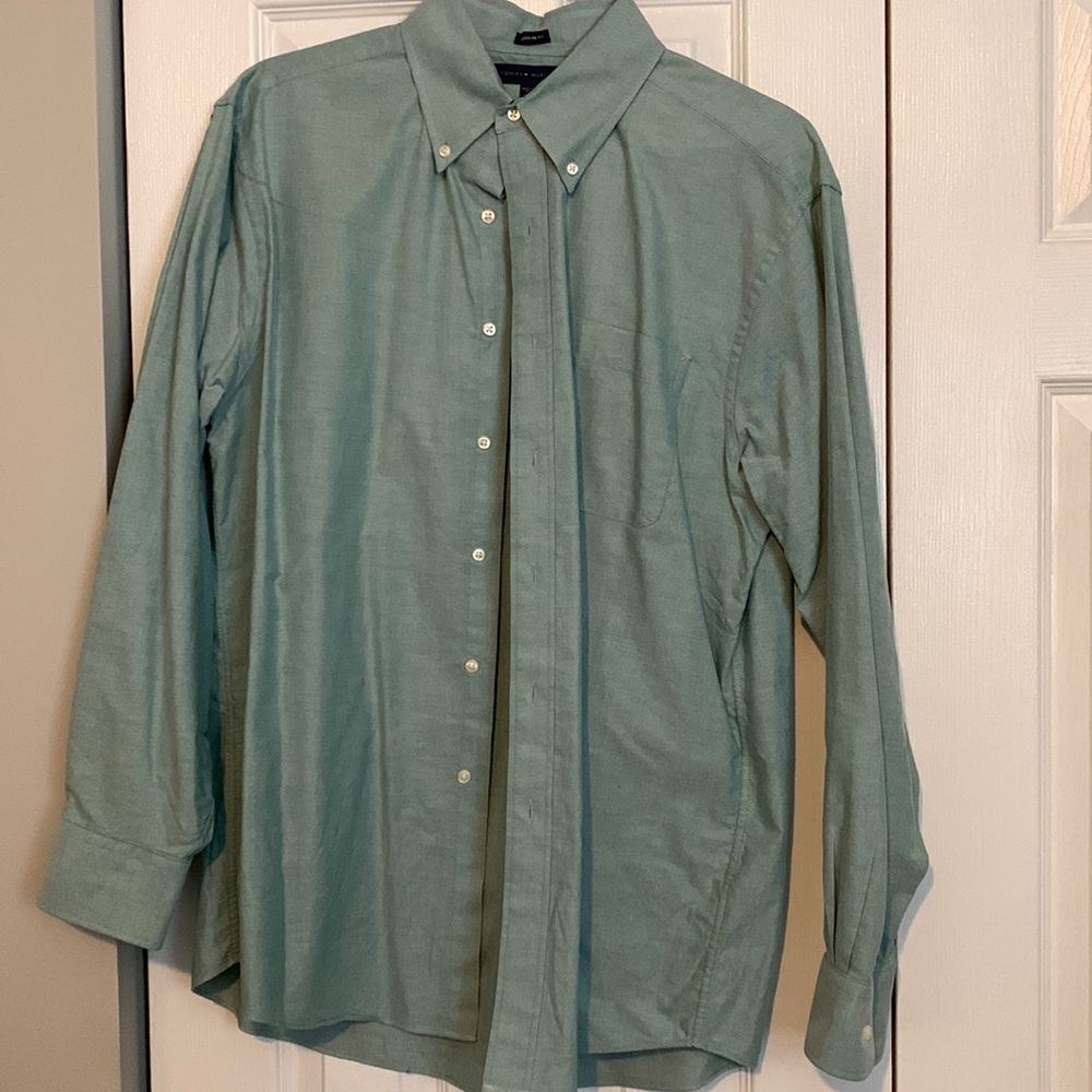 Green Tommy Hilfiger Dress Shirt
